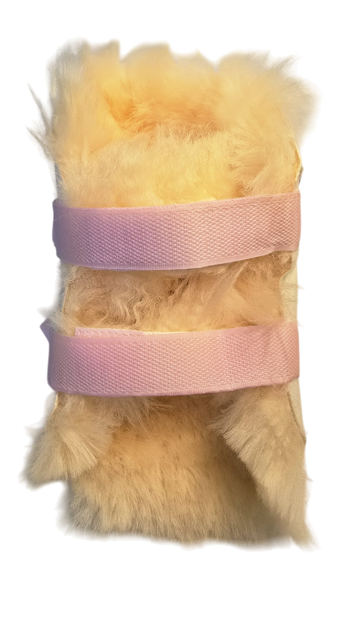 Bitco Medical-Grade Sheepskin Heel Protector – Pressure Relief Pad for Bedridden or Diabetic Use. 1-Unit